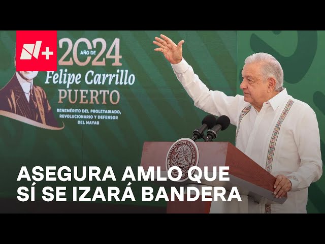 ⁣AMLO reitera que la bandera es de dodos, ante movilización ‘Marea Rosa’ - En Punto