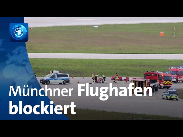 ⁣„Letzte Generation“: Münchner Flughafen vorübergehend von Klimaaktivist:innen blockiert