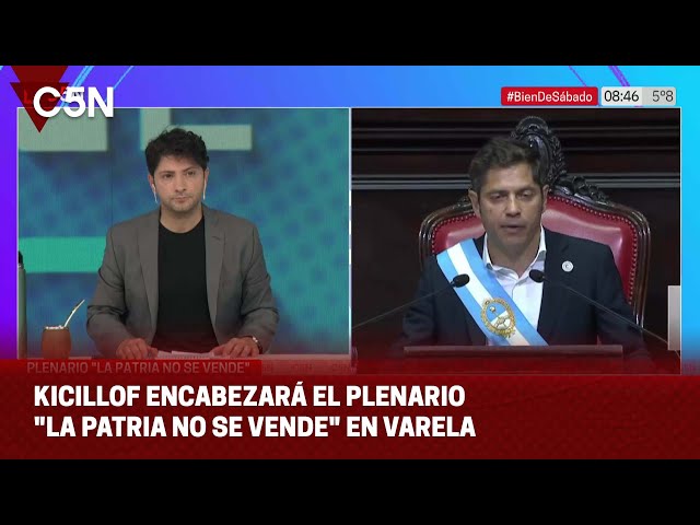 ⁣HOY, KICILLOF encabezará el PLENARIO "LA PATRIA NO SE VENDE" en VARELA