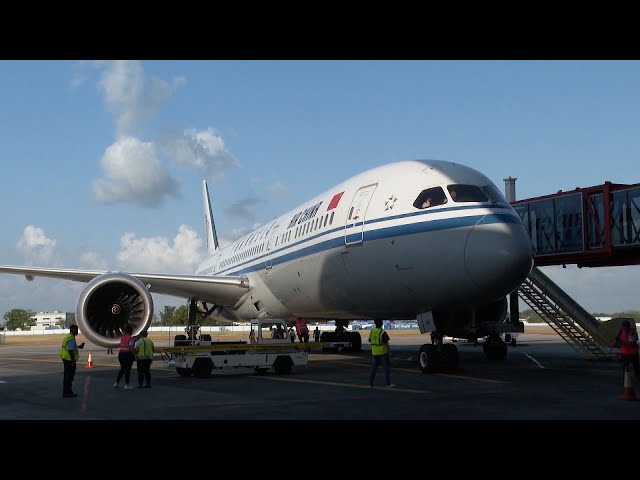 ⁣1st Beijing-Madrid-Havana flight lands in Cuba