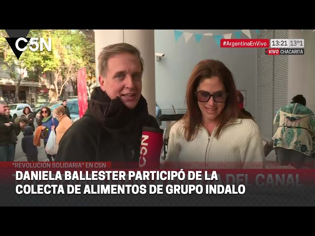 DANIELA BALLESTER PARTICIPÓ de la COLECTA DE ALIMENTOS de GRUPO INDALO