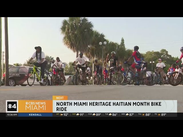 ⁣North Miami Haitian Heritage Month Committee hosts tri-city bike ride