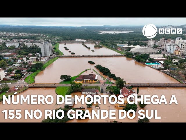 ⁣Sobe para 155 o número de mortos no Rio Grande do Sul