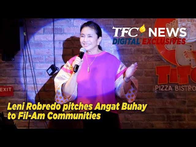 ⁣WATCH: Leni Robredo pitches Angat Buhay to Fil-Am Communities | TFC News Digital Exclusives