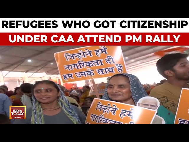 ⁣Pakistani Refugees Who Got Citizenship Under CAA Attend PM Modi Rally | India Today