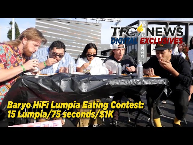 ⁣WATCH: Baryo HiFi Lumpia Eating Contest: 15 Lumpia/75 seconds/$1K | TFC News Digital Exclusives