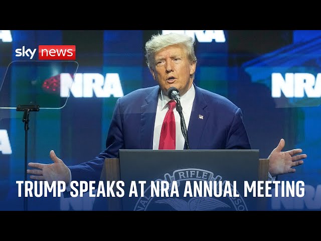 ⁣Watch live: Donald Trump delivers a speech at the NRA Leadership Forum in Texas