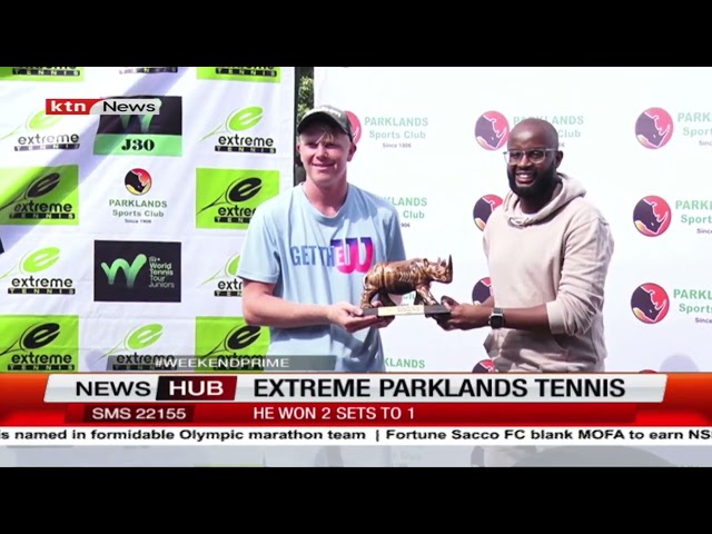 ⁣Tian Nelson is the overall boys winner in the Extreme Parklands Tennis