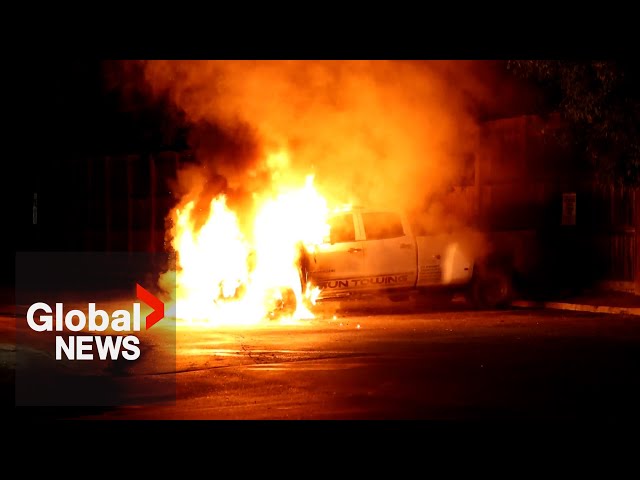 ⁣Overnight Scarborough fires may be linked to Toronto tow truck wars