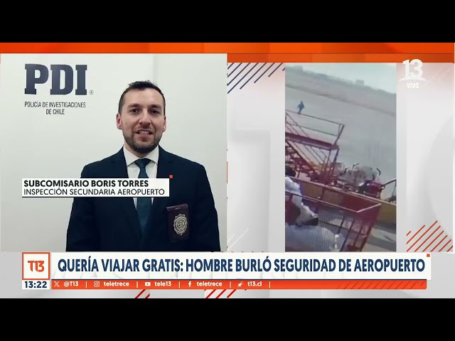 ⁣Difunden momento en que ecuatoriano intentó subir de polizón a avión en aeropuerto de Santiago