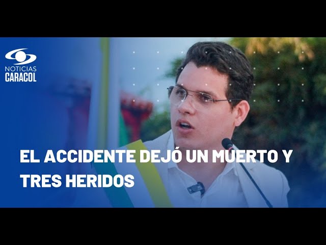 ⁣Alcalde de La Jagua de Ibirico sufrió grave accidente de tránsito: su escolta murió