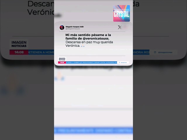 ⁣Fallece Verónica Toussaint a los 48 años de edad | Shorts | Crystal Mendivil