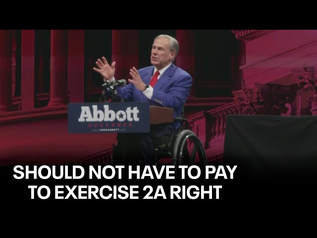 ⁣Texas Gov. Greg Abbott speaks at NRA convention in Dallas