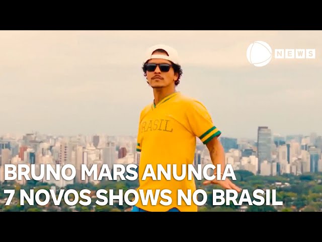 Bruno Mars anuncia sete novos shows no Brasil