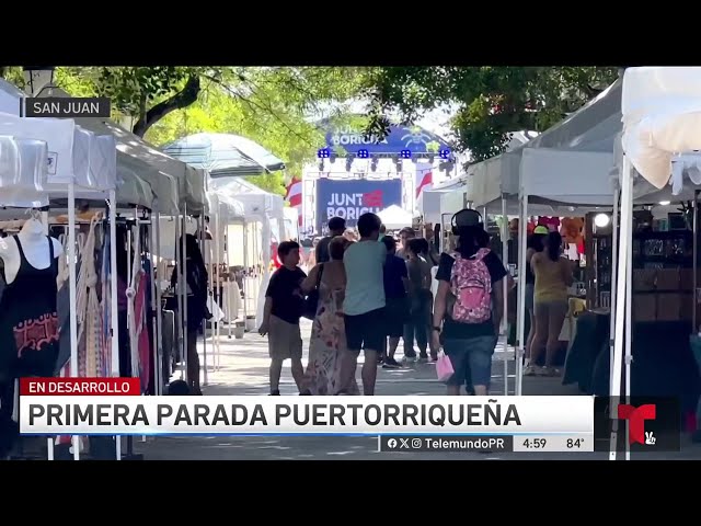 ⁣Junte boricua: celebran Primera Parada Puertorriqueña en San Juan
