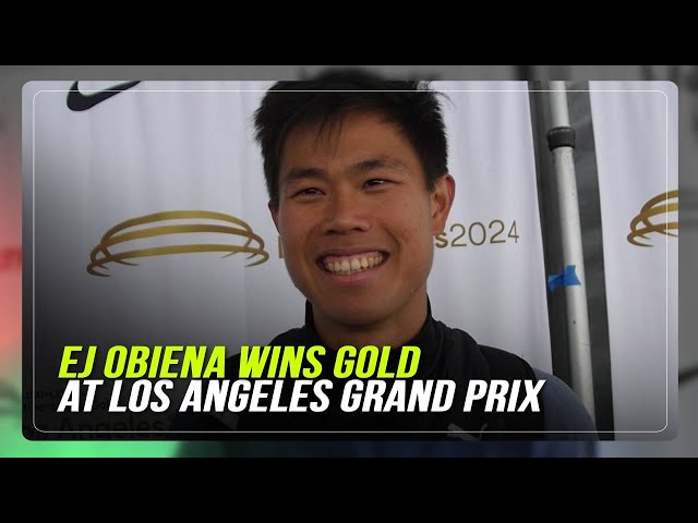 ⁣EJ Obiena wins gold at Los Angeles Grand Prix