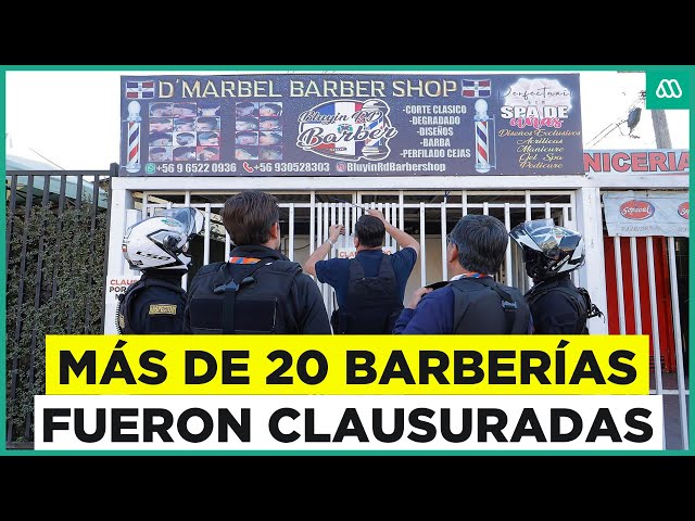 Intensa fiscalización a barberías en Santiago: Más de 20 barberías fueron clausuradas