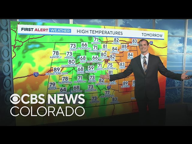 ⁣Rain and high country snow possible Monday night into Tuesday across Colorado