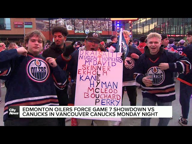 ⁣Fans reacts after Edmonton Oilers force Game 7 vs Vancouver Canucks