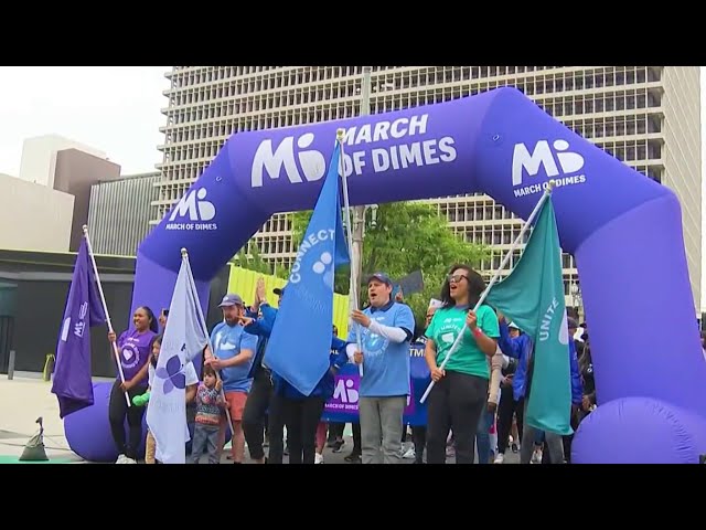 ⁣March of Dimes annual march for babies