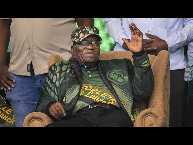 ⁣South Africa's controversial former president Jacob Zuma holds rally