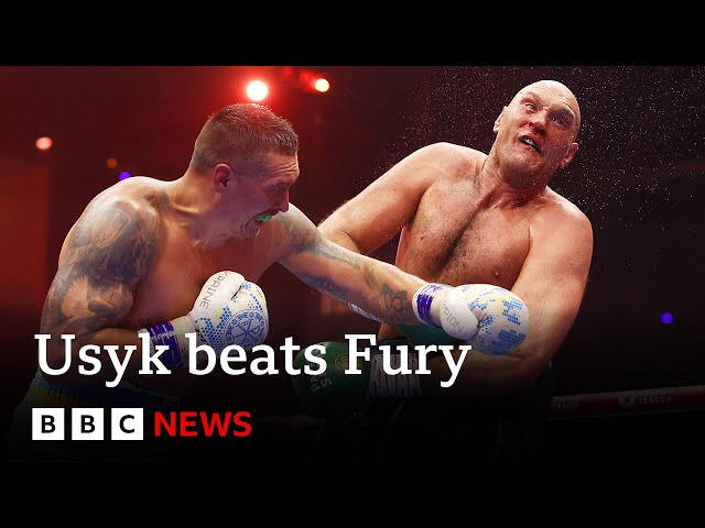 ⁣Usyk beats Fury to become undisputed heavyweight champion of the world | BBC News