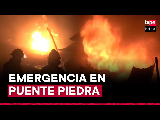 ⁣Puente Piedra: explosiones generan gran incendio en almacén