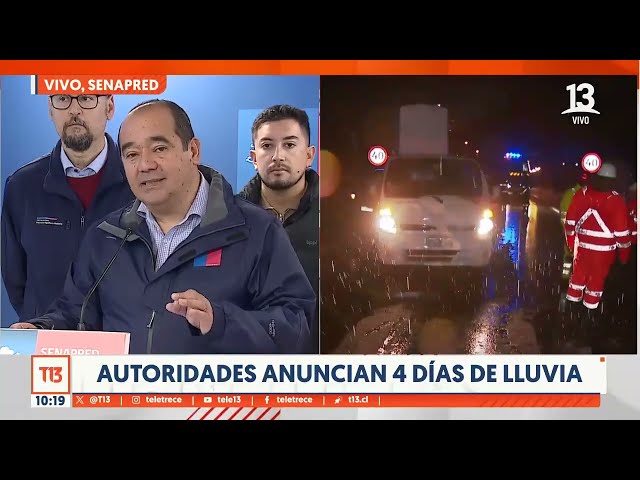 ⁣Senapred advierte que podría "llover sobre nevado" en segundo sistema frontal de la semana