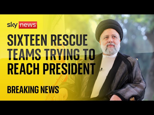 ⁣Sixteen rescue teams trying to reach Iran's president after helicopter accident