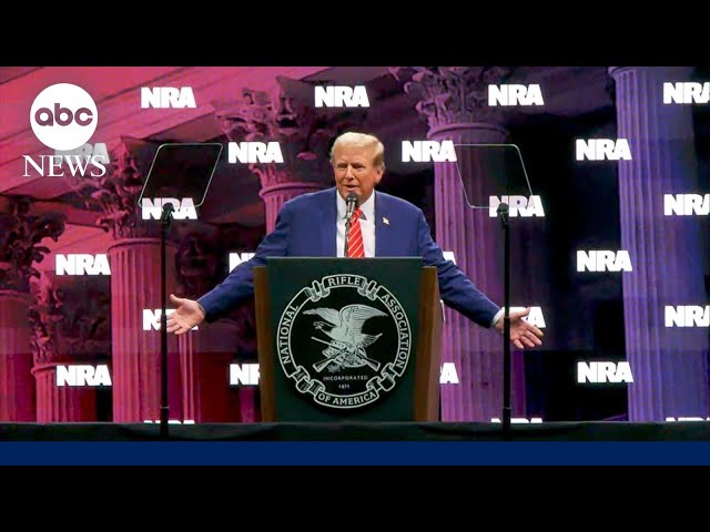 ⁣Trump addresses NRA, promising roll back of gun-control policies