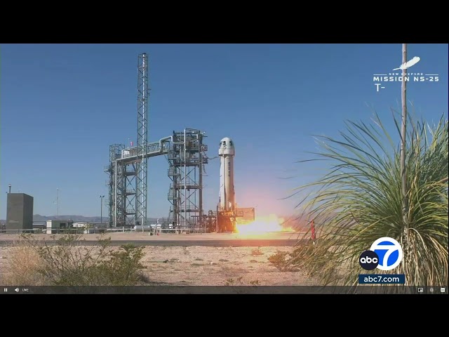 ⁣Blue Origin launches 6 tourists to the edge of space after nearly 2-year hiatus