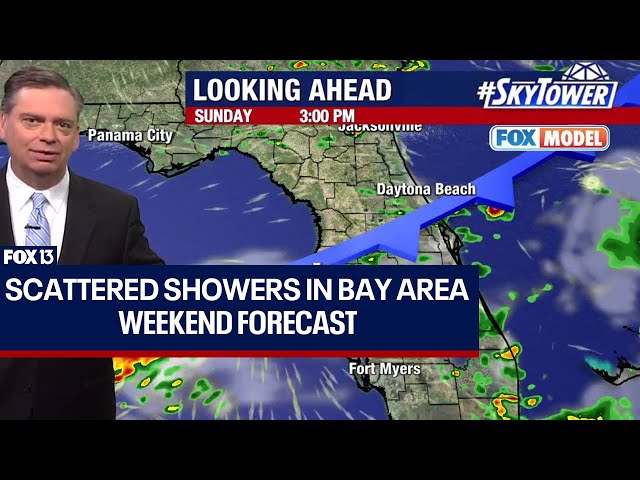 ⁣Tampa weather: Scattered showers, storms on Sunday