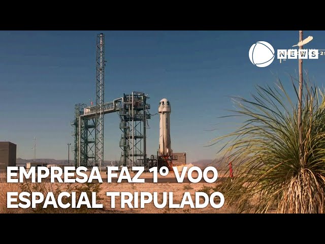 ⁣Empresa de Jeff Bezos faz primeira viagem espacial em dois anos