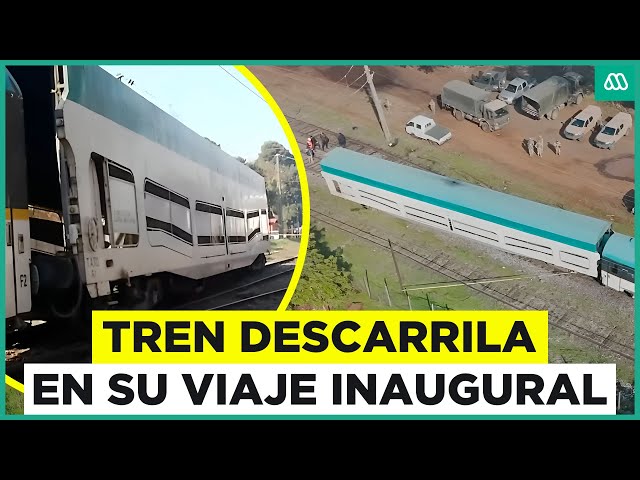 ⁣Tren Santiago - Temuco descarrila en su viaje inaugural