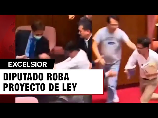 ⁣Diputado roba proyecto de ley y sale corriendo en Taiwán