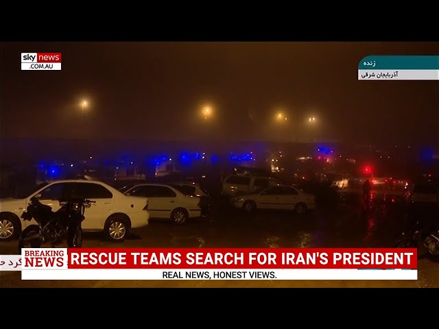 ⁣Rescue teams search for Iran's President after helicopter crash
