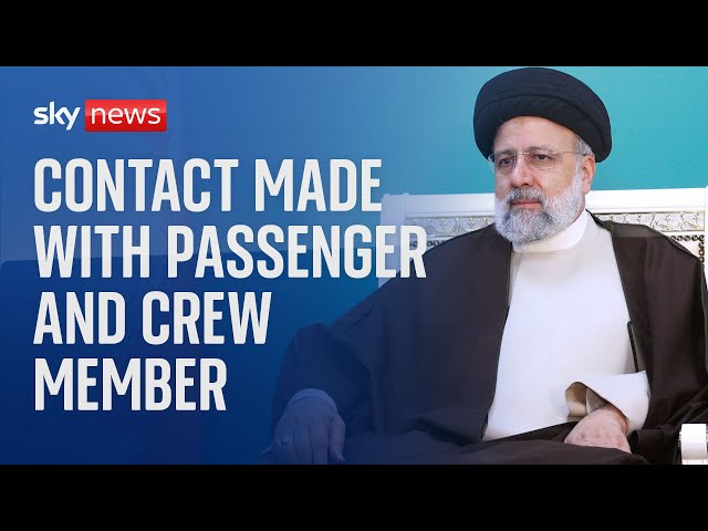 ⁣Iran helicopter crash: Contact made made with passenger and crew member