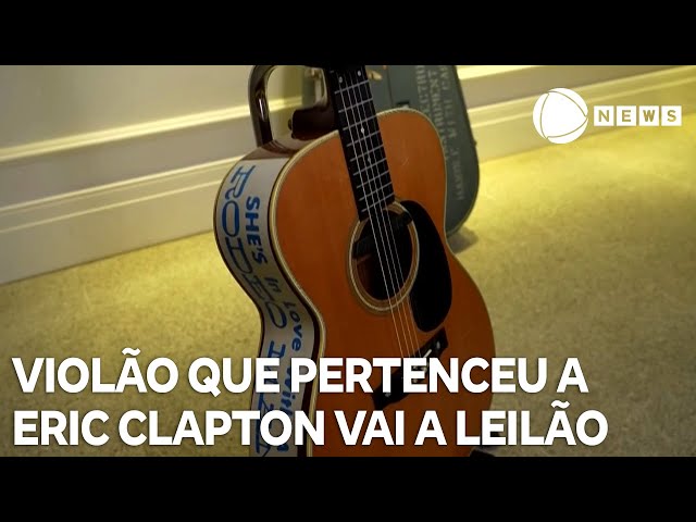⁣Violão que pertenceu a Eric Clapton vai a leilão em junho