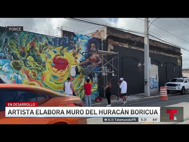 Horas de trabajo: pintan mural de Maripily en Ponce