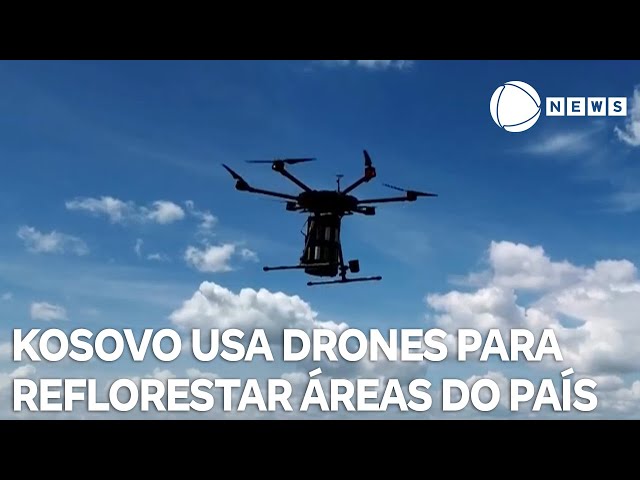 ⁣Ambientalistas de Kosovo utilizam drones para reflorestar áreas do país