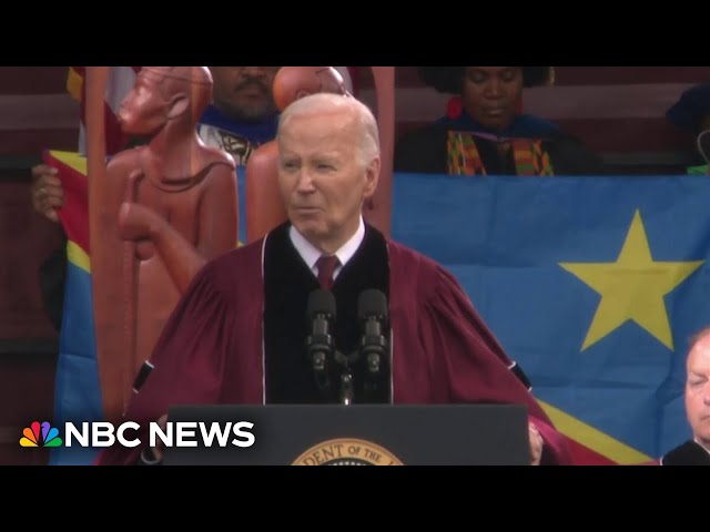 ⁣Biden gives commencement speech at Morehouse College