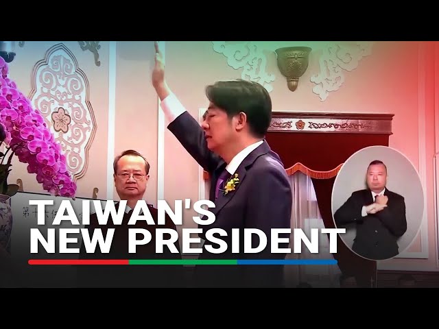 ⁣Taiwan swears in new president as China pressure grows
