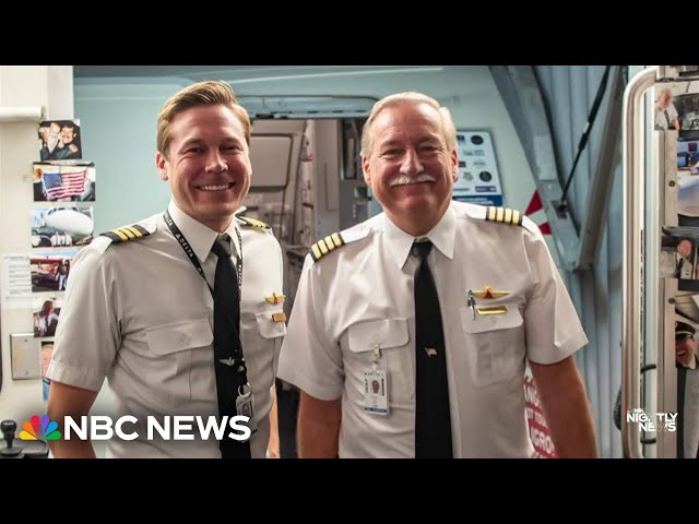 ⁣Father and son co-pilots celebrate final flight together