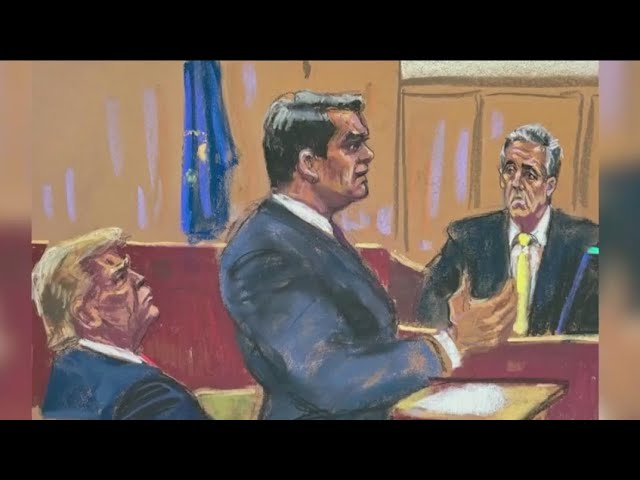 ⁣Cross-examination of Michael Cohen continues Monday in Trump trial