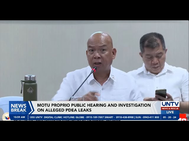 ⁣Motu proprio public hearing and investigation on alleged PDEA Leaks