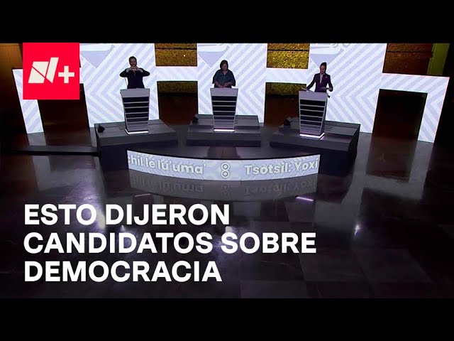 ⁣Tercer Debate Presidencial: Así hablaron candidatos de democracia, pluralismo y división de poderes