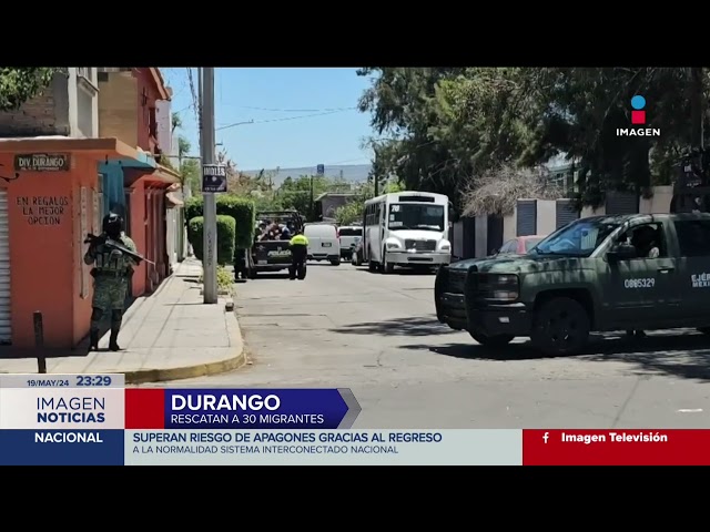 ⁣Rescatan a 30 migrantes en Durango