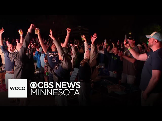 ⁣Timberwolves fans howl over historic Game 7 victory