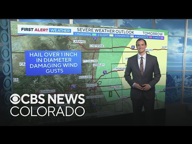 ⁣Severe thunderstorms possible again tomorrow across the Plains of Colorado
