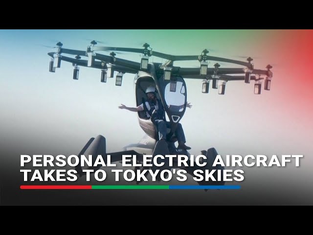 ⁣Personal electric aircraft takes to Tokyo's skies